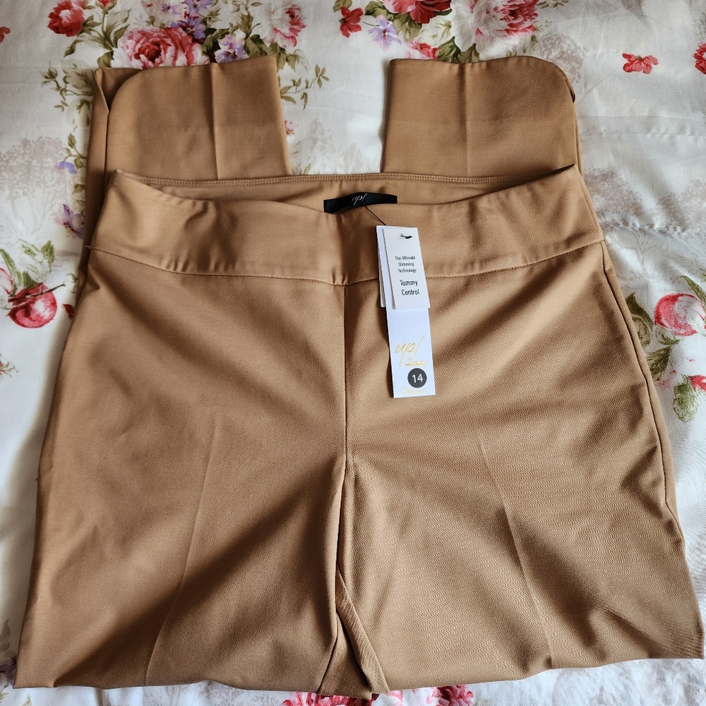 Tan Tapered Dress Pants